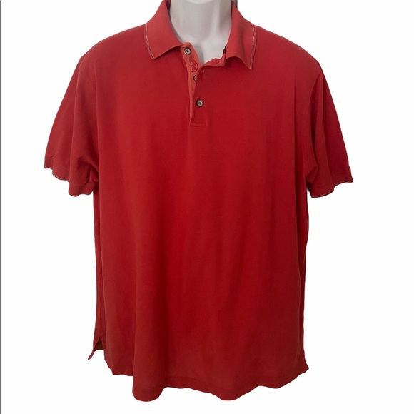 ⬇️REDUCED ROBERT GRAHAM POLO 2XL ROSE RED EUC EMBROIDERED - Picture 4 of 5